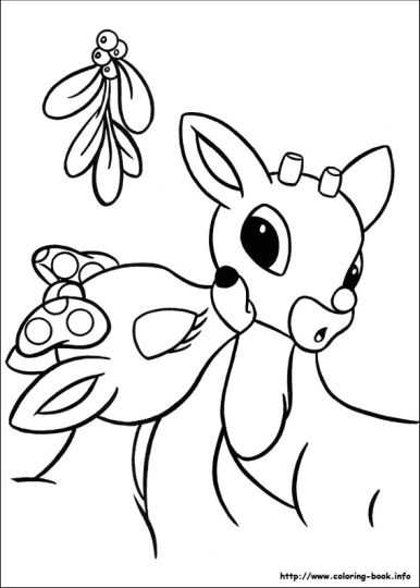 Reindeer Face Coloring Pages - Part 4